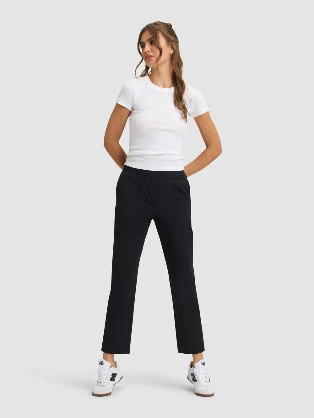 NWT Cozy Earth Women’s Jet Black Always Cropped Pant Large Pull-On